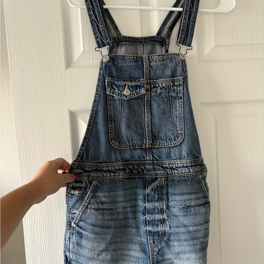American Eagle Outfitters Blue Denim Overalls